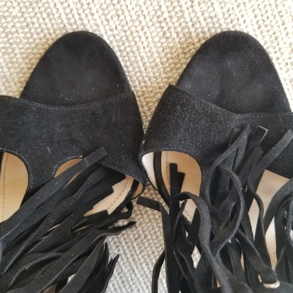 Prada | Suede Fringe Sandals - Picture 9 of 12